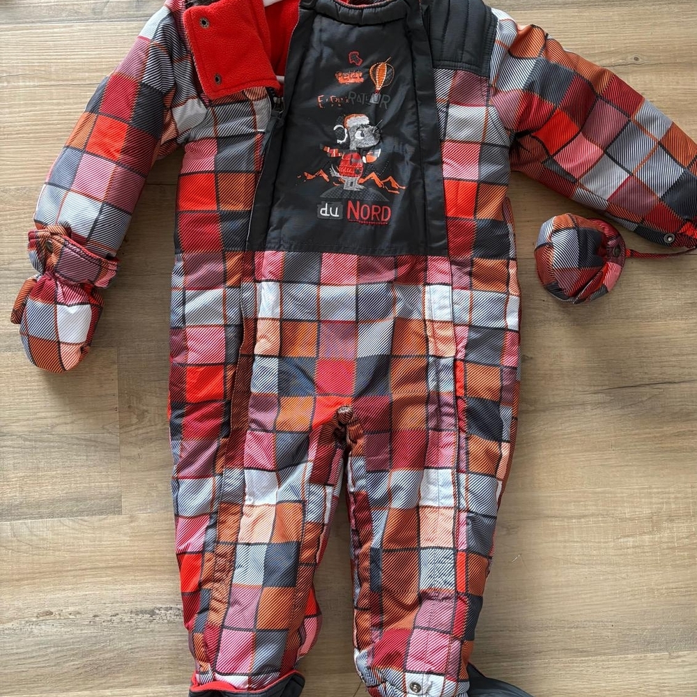 Kids Puffer One-Piece Snowsuit